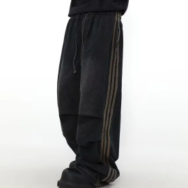Ropa Pleated Baggy Jeans For Men's 