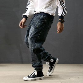 Street Fashion Men Retro Jeans 