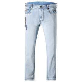 Casual Straight Denim Stretch Jeans For Men's 