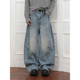 Blue Men's High Waist Jean