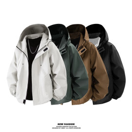 Korean Windbreaker Loose Coat For Men's