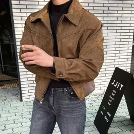 Men's Retro Suede Coat