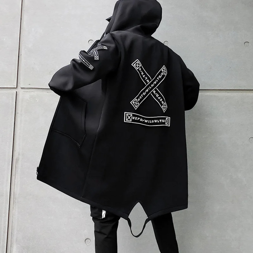 Men's Windbreaker Long Over Coat 