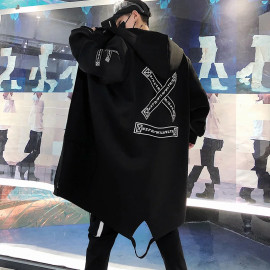 Men's Windbreaker Long Over Coat 