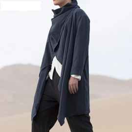 Stylish Irregular Trench Coat For Men's
