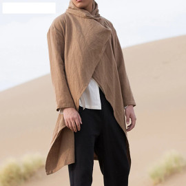 Stylish Irregular Trench Coat For Men's