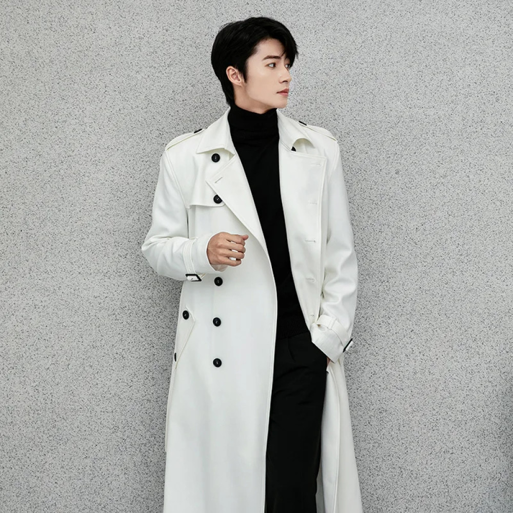 Men's Double Breasted Trench Coat 