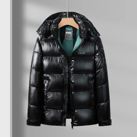 Glossy Parka Jacket For Men's 