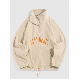 Men's Fluffy Fleece Embroidered Hoodies
