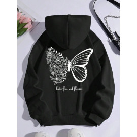Butterflies And Flowers Style Men's Hoodies