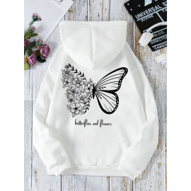 Butterflies And Flowers Style Men's Hoodies 
