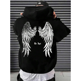Men's Angel's Wings Printing Hoodie 