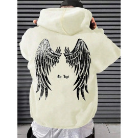 Men's Angel's Wings Printing Hoodie 