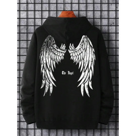 Men's Angel's Wings Printing Hoodie 