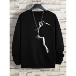 Cat Face Side Sweatshirt For Men's