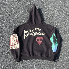 Oversized Foam Printed Hoodies For Men's