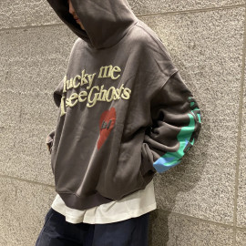 Oversized Foam Printed Hoodies For Men's
