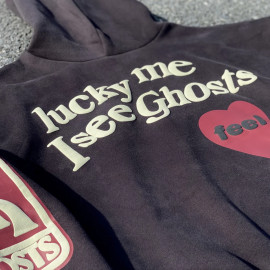 Oversized Foam Printed Hoodies For Men's