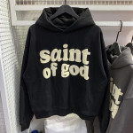 Vintage Foaming Printing Hoodie For Men's