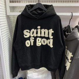 Vintage Foaming Printing Hoodie For Men's