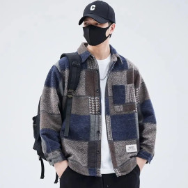 Loose Shirt Lapel Jacket For Men's