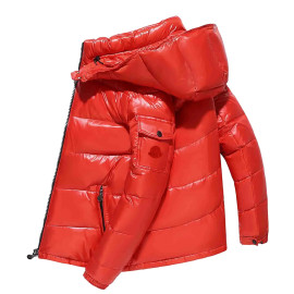Quilted Shiny Padded Jackets For Men's 