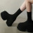 Woman's Hided Wedge Sock Shoes