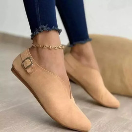 Woman's Retro Pointed Suede Shoes 