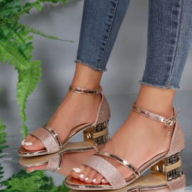 Woman's Open Toe Opaque Shoes 