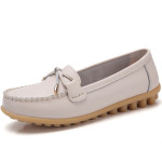 Ballerina Flat Leather Shoes For Woman's