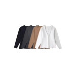 Women's Front Hook Fitted Knit Coat