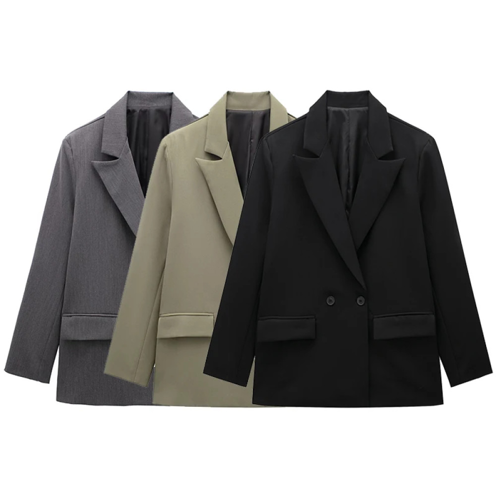 Willshela Women's Double Breasted Coat With Pockets