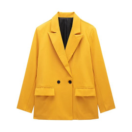 Willshela Women's Double Breasted Coat With Pockets