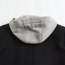 Women's Fake Two-Piece Hooded Jacket