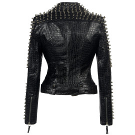 Women's Steampunk Rock Rivet Leather Jacket