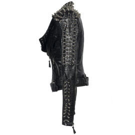 Women's Steampunk Rock Rivet Leather Jacket