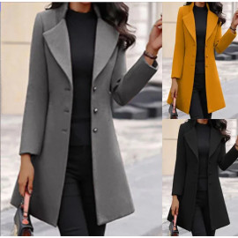 Women's Korean Version Mid Length Coat