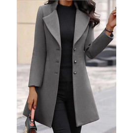 Women's Korean Version Mid Length Coat 