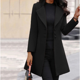 Women's Korean Version Mid Length Coat 