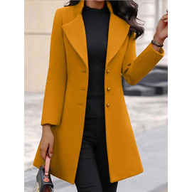 Women's Korean Version Mid Length Coat 
