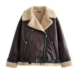 Women's Casual Loose Versatile Leather Jacket 