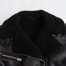 Women's Casual Loose Versatile Leather Jacket 