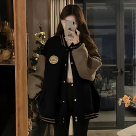 Lazy Style Baseball Jacket for Women's 