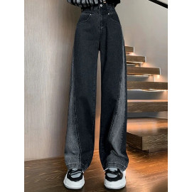 Woman Lady American High Waist Jeans