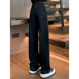 Woman Lady American High Waist Jeans