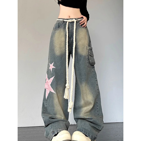 Women's Wide Leg Streetwear Baggy Jeans 