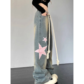 Women's Wide Leg Streetwear Baggy Jeans 