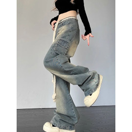 Women's Wide Leg Streetwear Baggy Jeans 