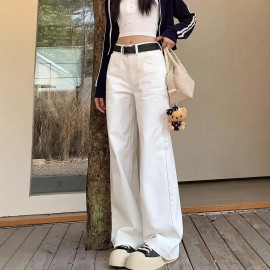 Women's High-Waisted Straight-Leg Denim Jeans 