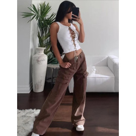 Women's Y2K Punk High Waist Denim Jeans